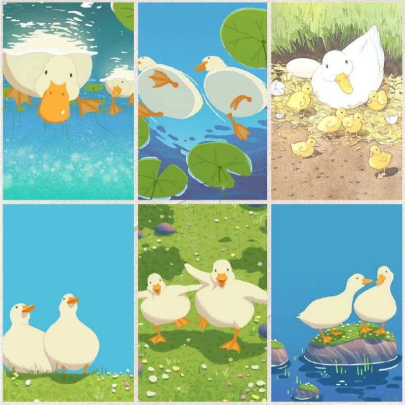 Home Decor Duck - Cartoon Duck Animal Wall Art Poster