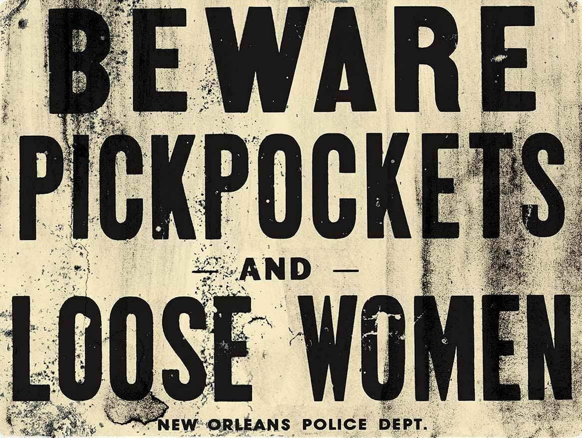 Home Decor New Orleans - KoneFeco Tin Sign Vintage Chic Art