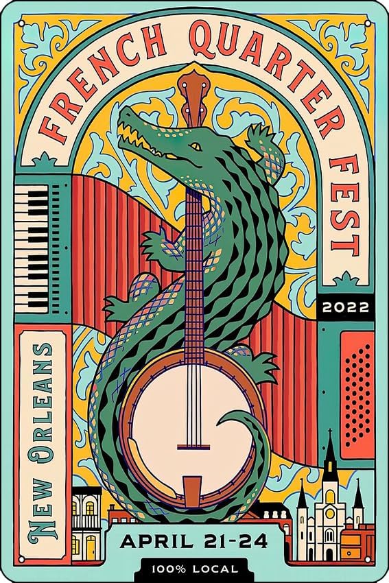 Home Decor New Orleans - New Orleans 2022 Art Print Metal