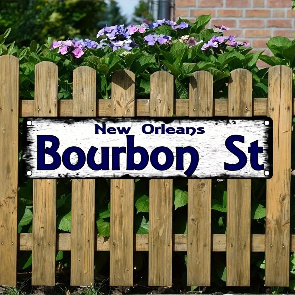 Home Decor New Orleans - Bourbon St New Orleans Vintage Metal