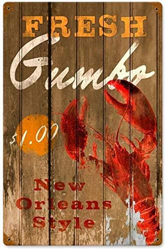 Home Decor New Orleans - Tin Sign Vintage Chic Art Decoration