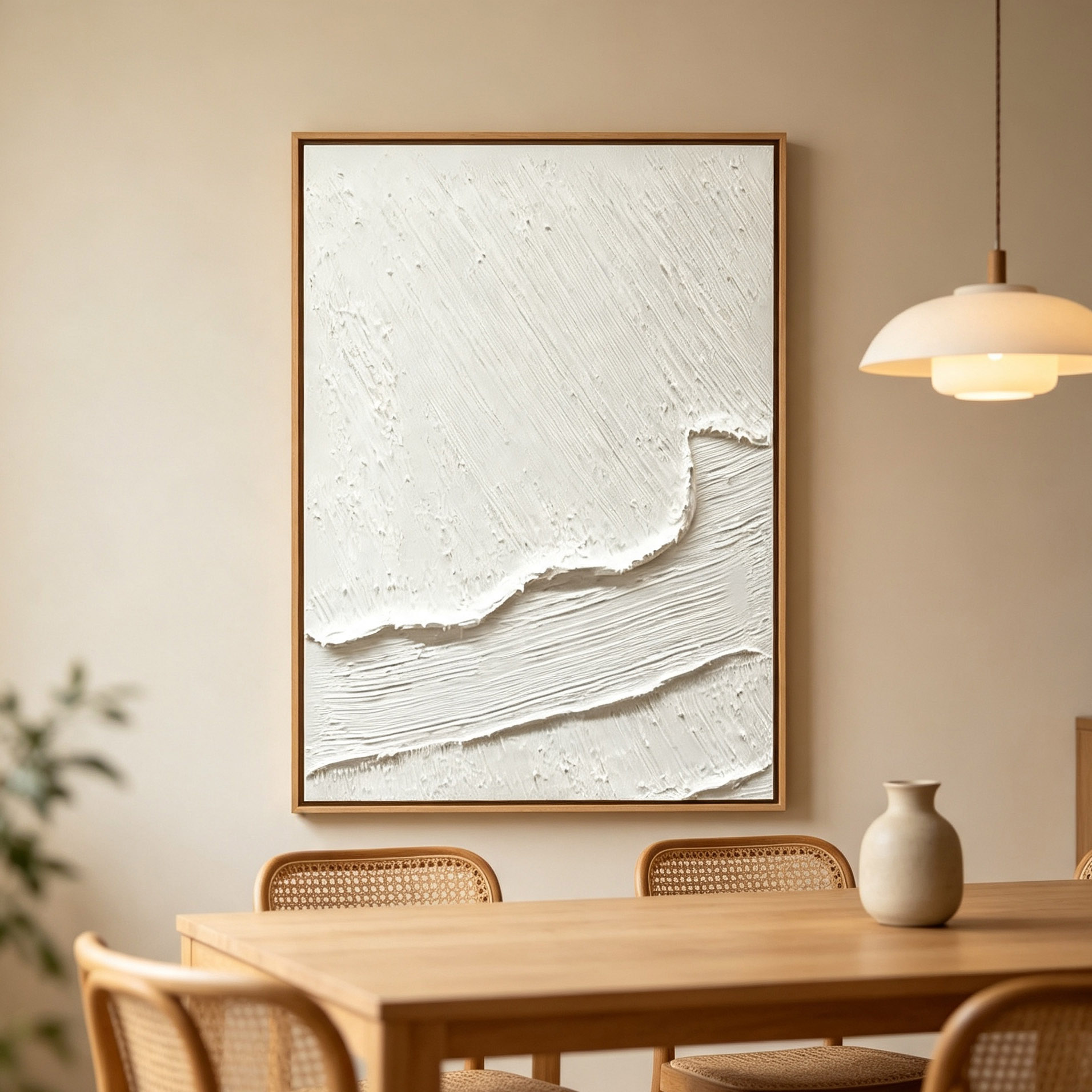Hand-Painted White 3D Thick Te - огляд і ціна Home Decor White