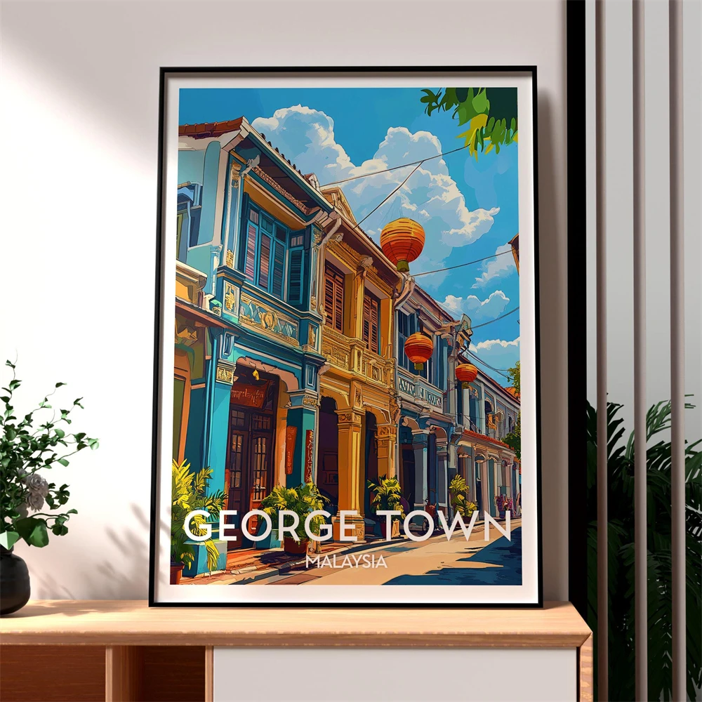 Penang Malaysia Travel Poster  - огляд і ціна Home Decor Malaysia