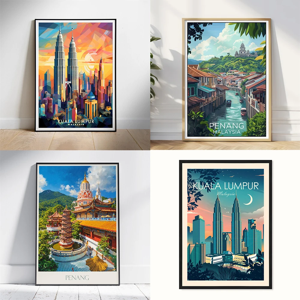 Penang Malaysia Travel Poster  - огляд і ціна Home Decor Malaysia
