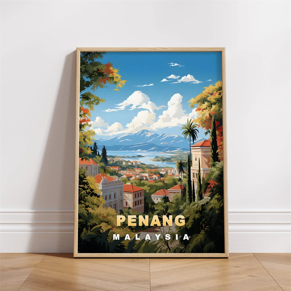 Penang Malaysia Travel Poster  - огляд і ціна Home Decor Malaysia