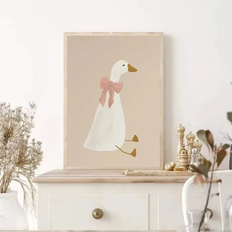 Pink Bow Goose Hat Mother Duck - огляд і ціна Home Decor Duck