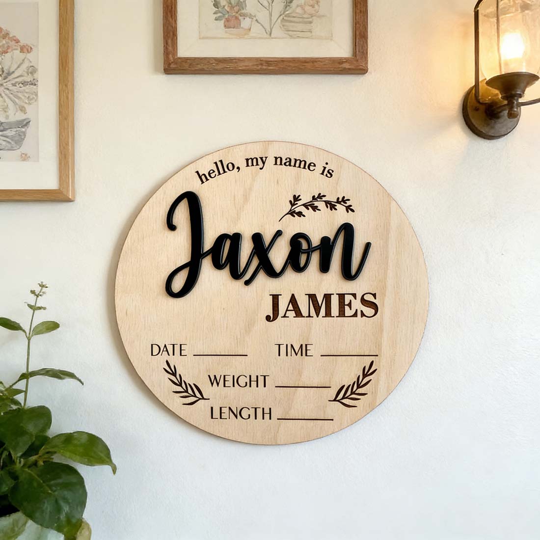 1Pc Custom Baby Announcement S - огляд і ціна Home Decor Zone