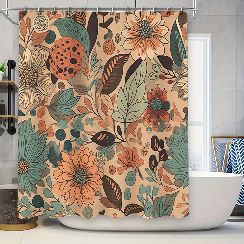 Modern Floral Shower Curtain R - огляд і ціна Home Decor Color Palettes