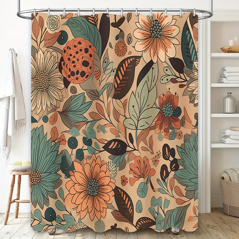 Modern Floral Shower Curtain R - огляд і ціна Home Decor Color Palettes