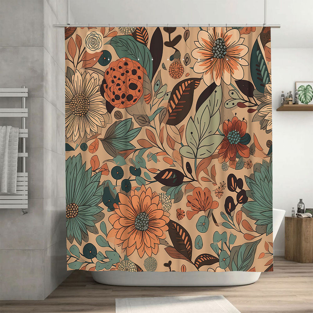 Modern Floral Shower Curtain R - огляд і ціна Home Decor Color Palettes
