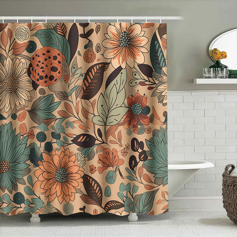 Modern Floral Shower Curtain R - огляд і ціна Home Decor Color Palettes