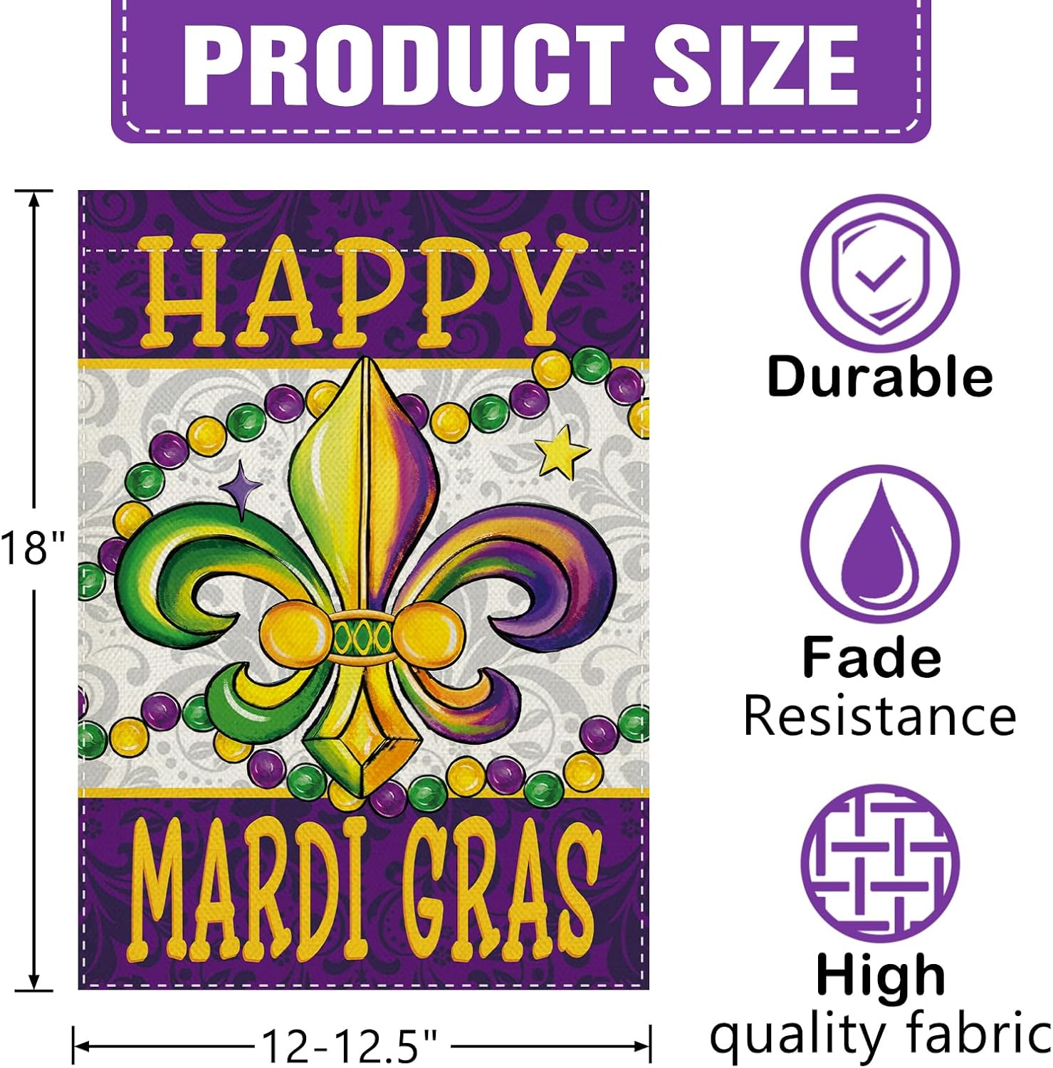 Dyrenson Happy Mardi Gras Fleu - огляд і ціна Home Decor New Orleans