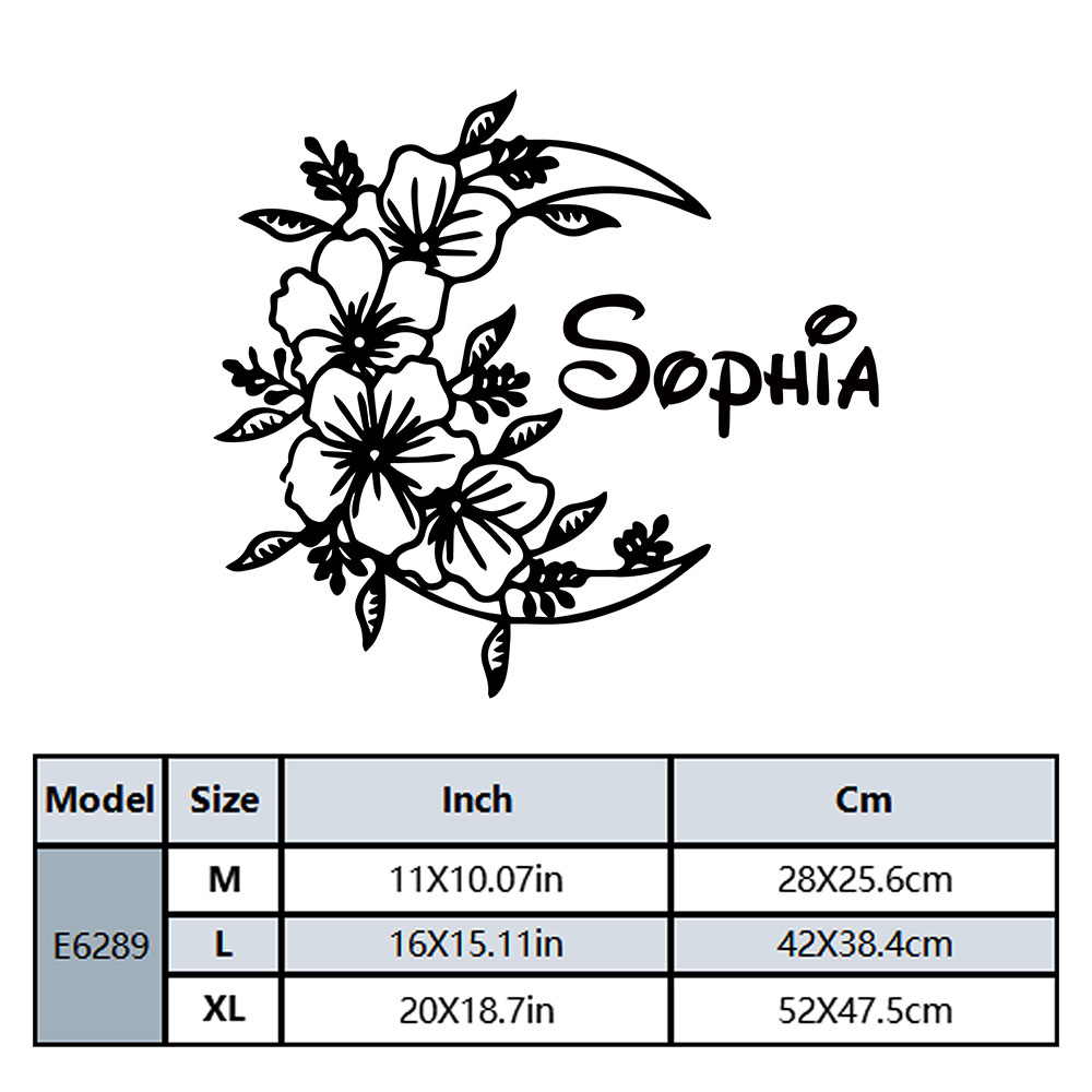 1PC Creative Moon Flower Custo - огляд і ціна Home Decor Sticker