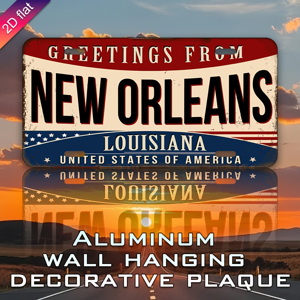 Aluminum License Plate Wall De - огляд і ціна Home Decor New Orleans