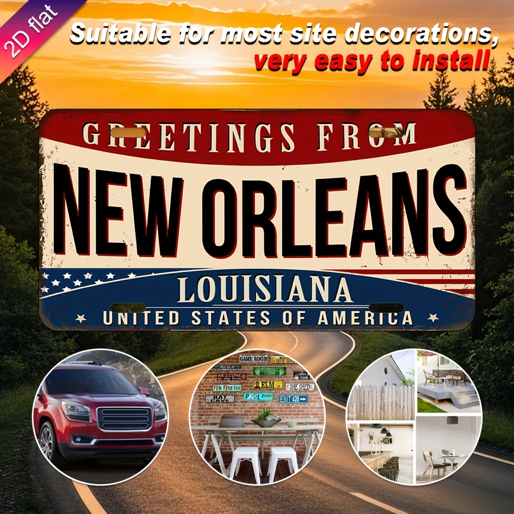 Aluminum License Plate Wall De - огляд і ціна Home Decor New Orleans