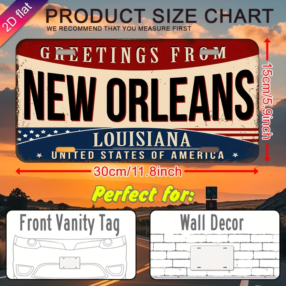 Aluminum License Plate Wall De - огляд і ціна Home Decor New Orleans