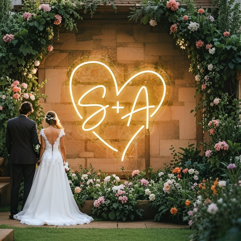 Custom Initials Heart LED Neon - огляд і ціна Home Decor Halloween
