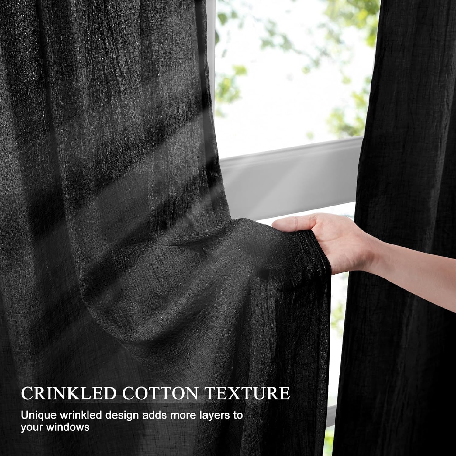 Black Sheer Curtains for Bedro - огляд і ціна Home Decor Window Blinds