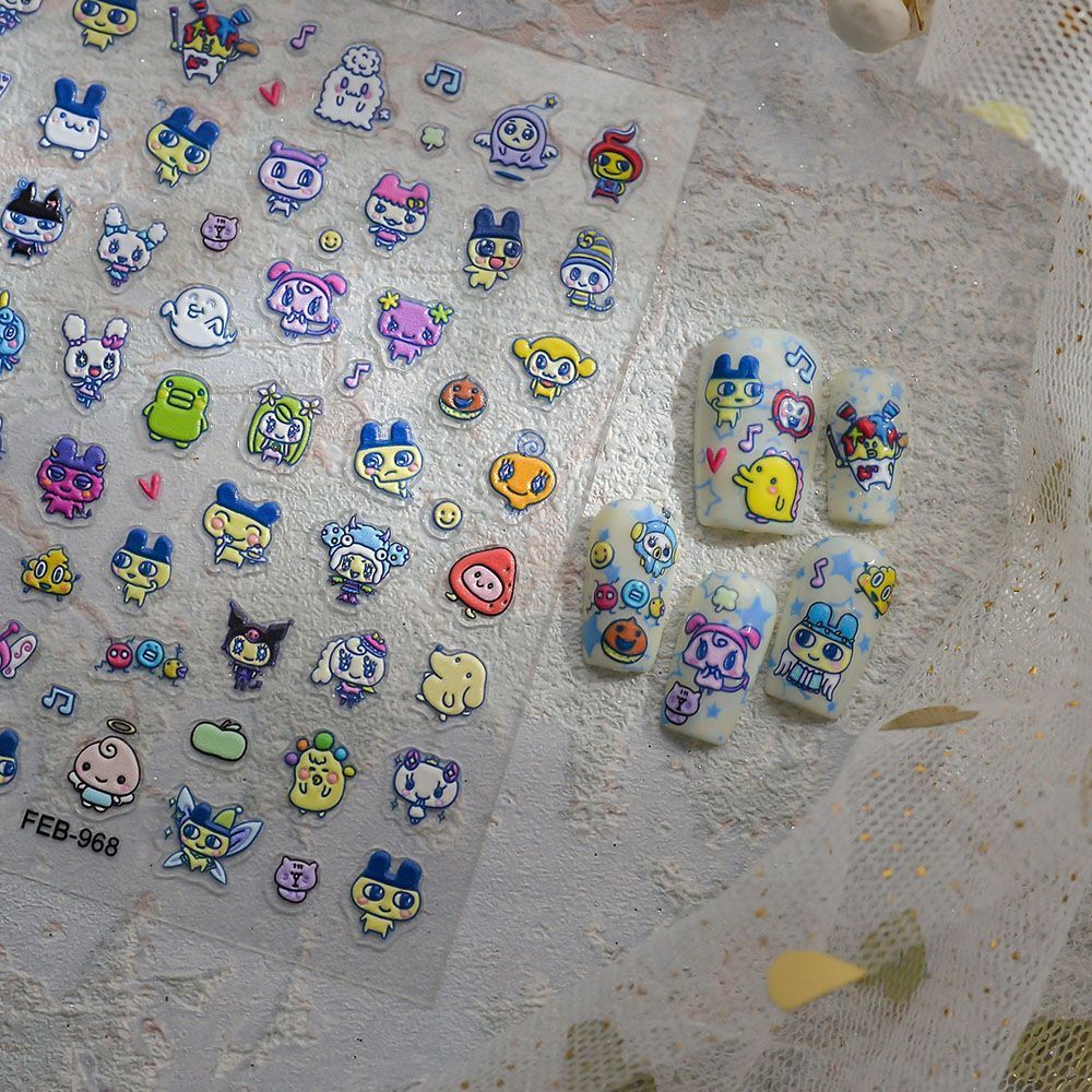 Tamagotchi Cartoon 3D Embossed - огляд і ціна Home Decor Sticker