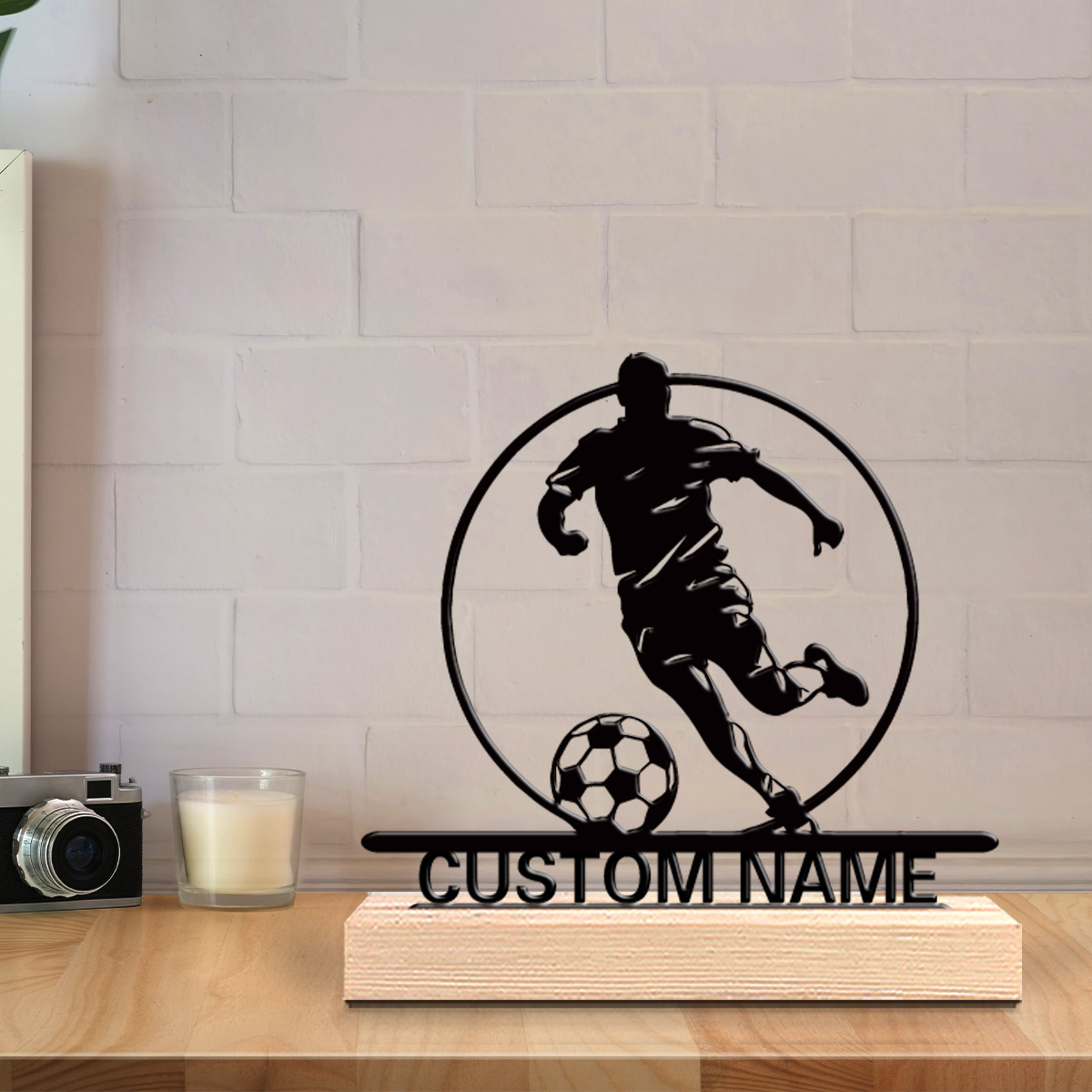 Custom Soccer Player Metal Sta - огляд і ціна Home Decor Zone