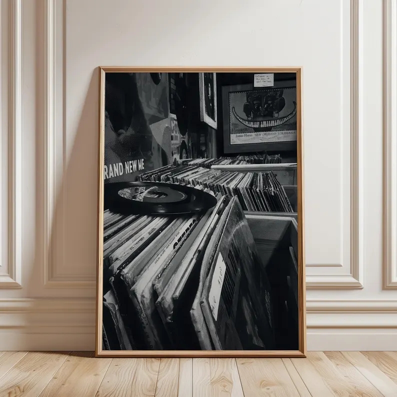 Modern Vinyl Record Store Blac - огляд і ціна Home Decor White