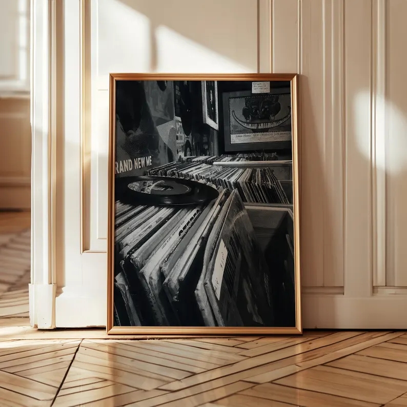 Modern Vinyl Record Store Blac - огляд і ціна Home Decor White