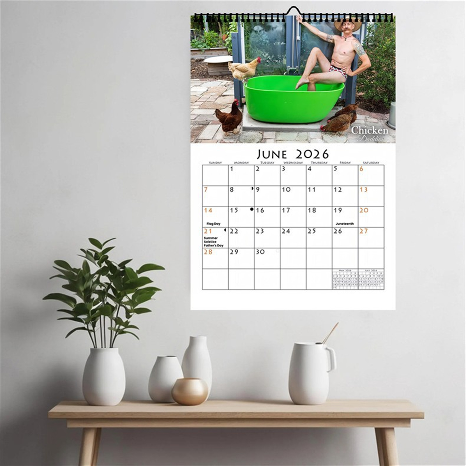 2026 Funny Chicken Daddy Wall  - огляд і ціна Home Decor White