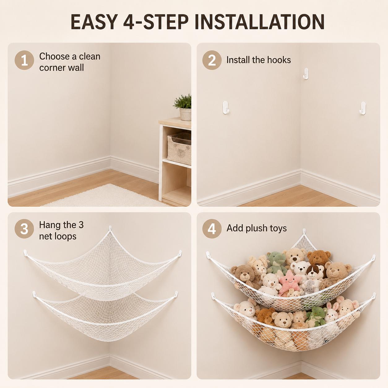 Mesh Toy Storage Hammock Hangi - огляд і ціна Home Decor Zone