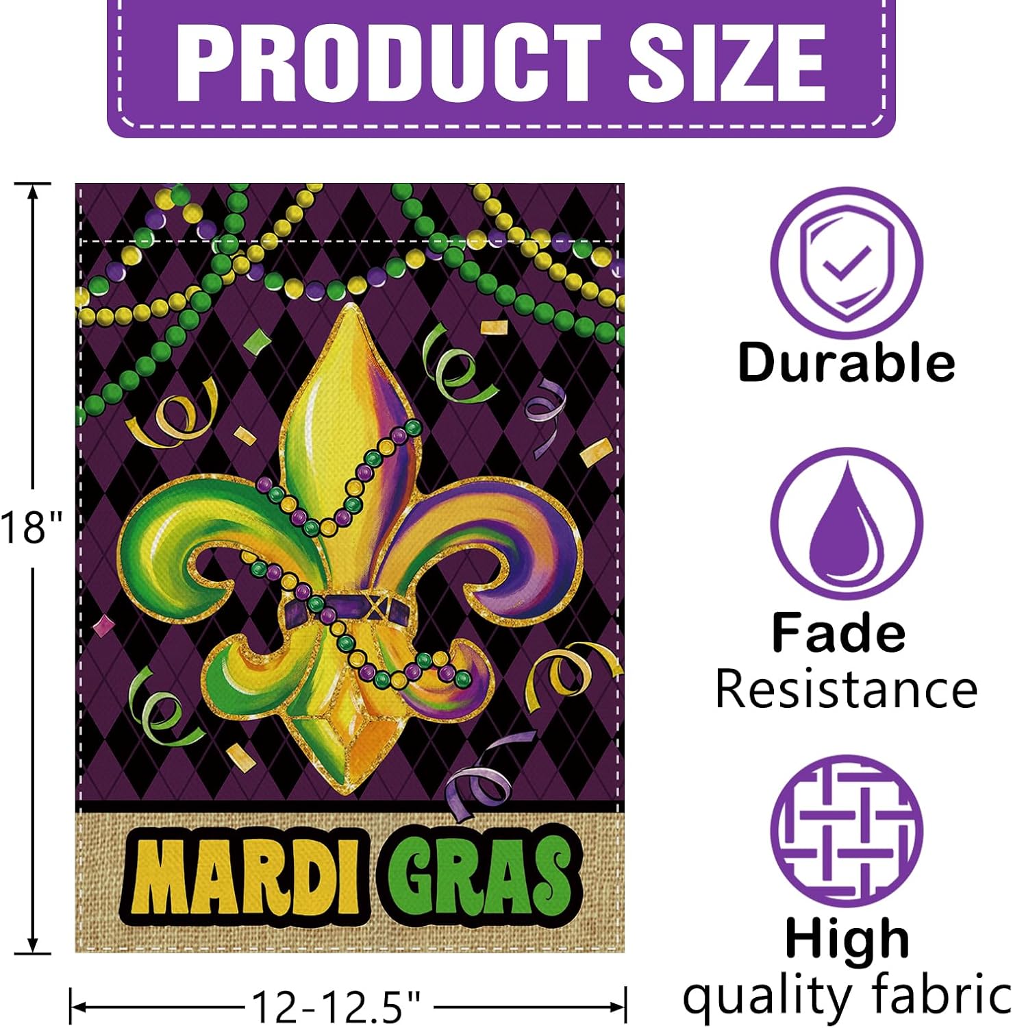 Dyrenson Mardi Gras Fleur De L - огляд і ціна Home Decor New Orleans