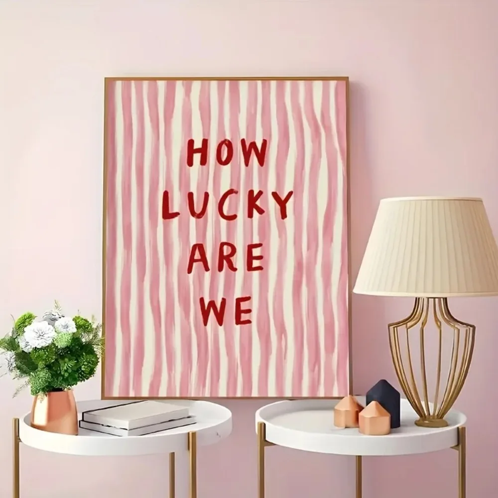 How Lucky Are We Pink Red Stri - огляд і ціна Home Decor How To
