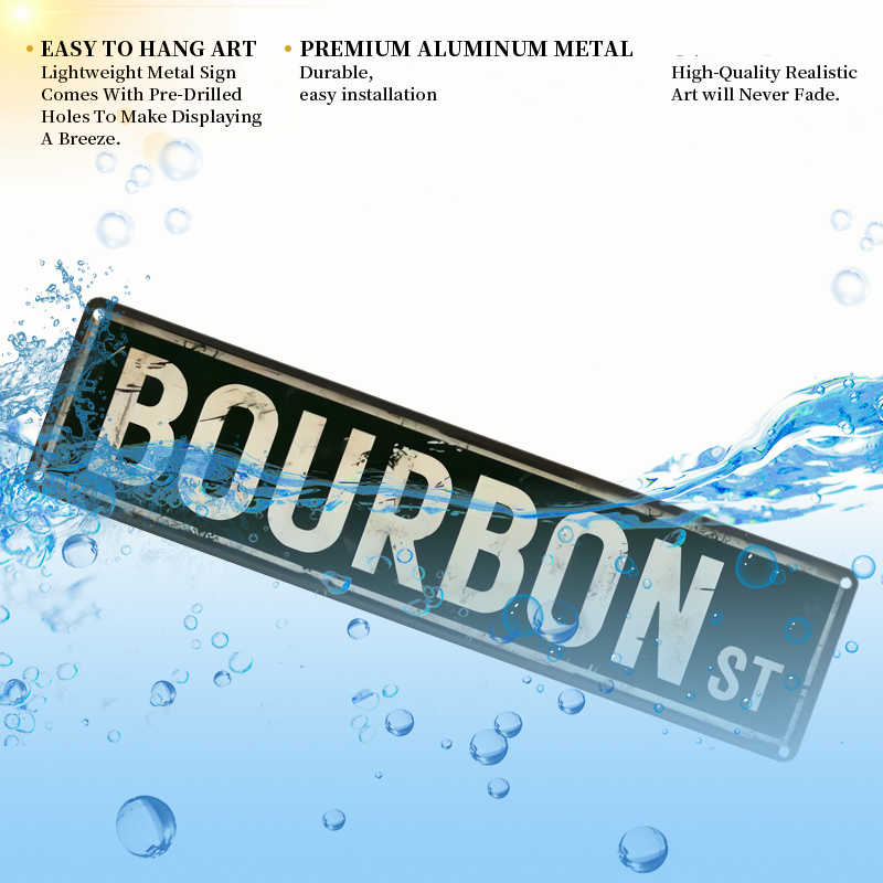 Vintage Bourbon St Metal Sign  - огляд і ціна Home Decor New Orleans