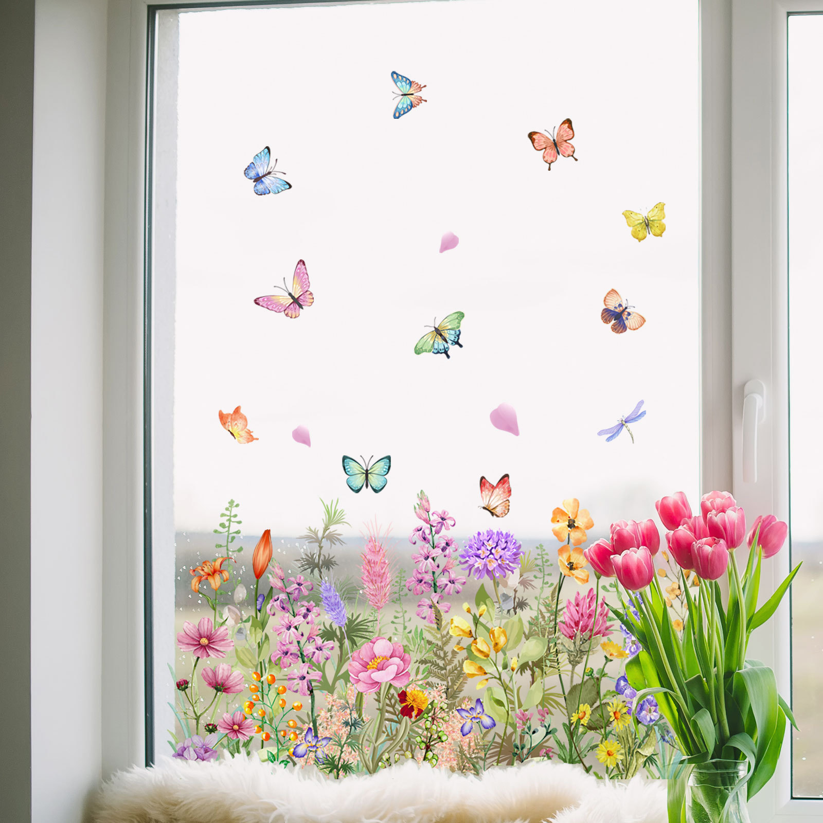 Watercolor Colored Flowers But - огляд і ціна Home Decor Window Blinds