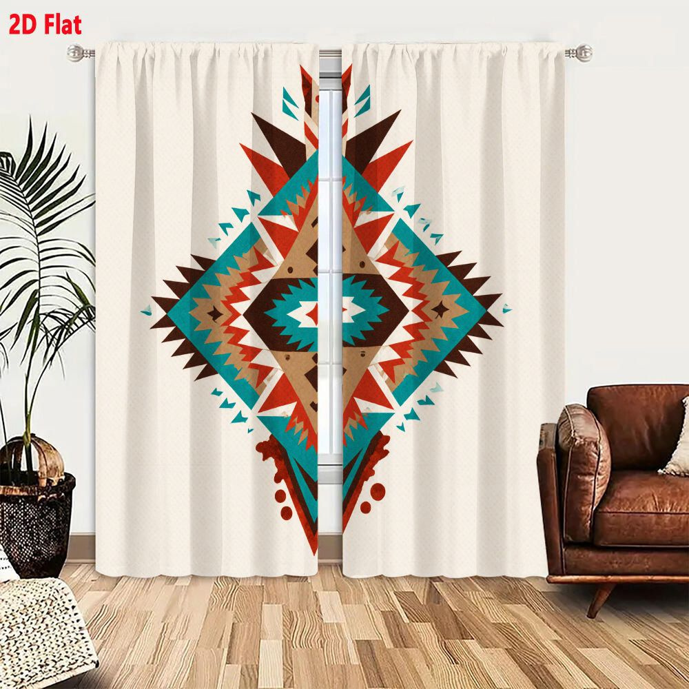 2Pcs Curtains 2D Flat Symmetri - огляд і ціна Home Decor Color Palettes
