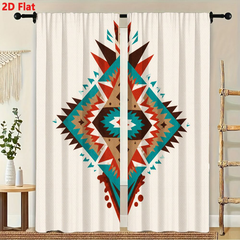 2Pcs Curtains 2D Flat Symmetri - огляд і ціна Home Decor Color Palettes