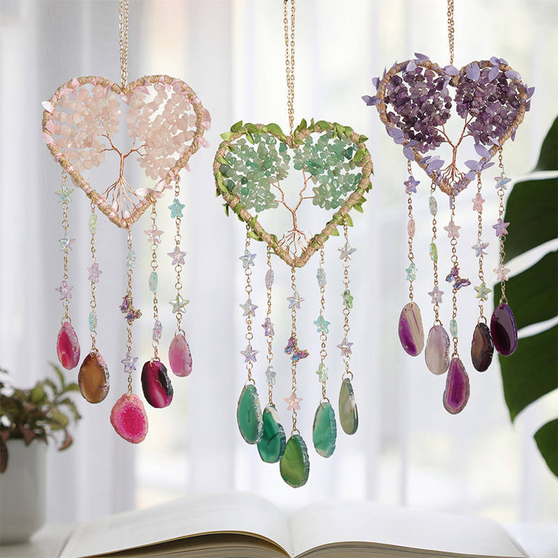 Crystal Purple Amethyst Quartz - огляд і ціна Boho Wind Chimes