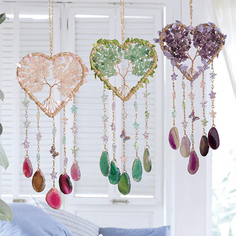 Crystal Purple Amethyst Quartz - огляд і ціна Boho Wind Chimes