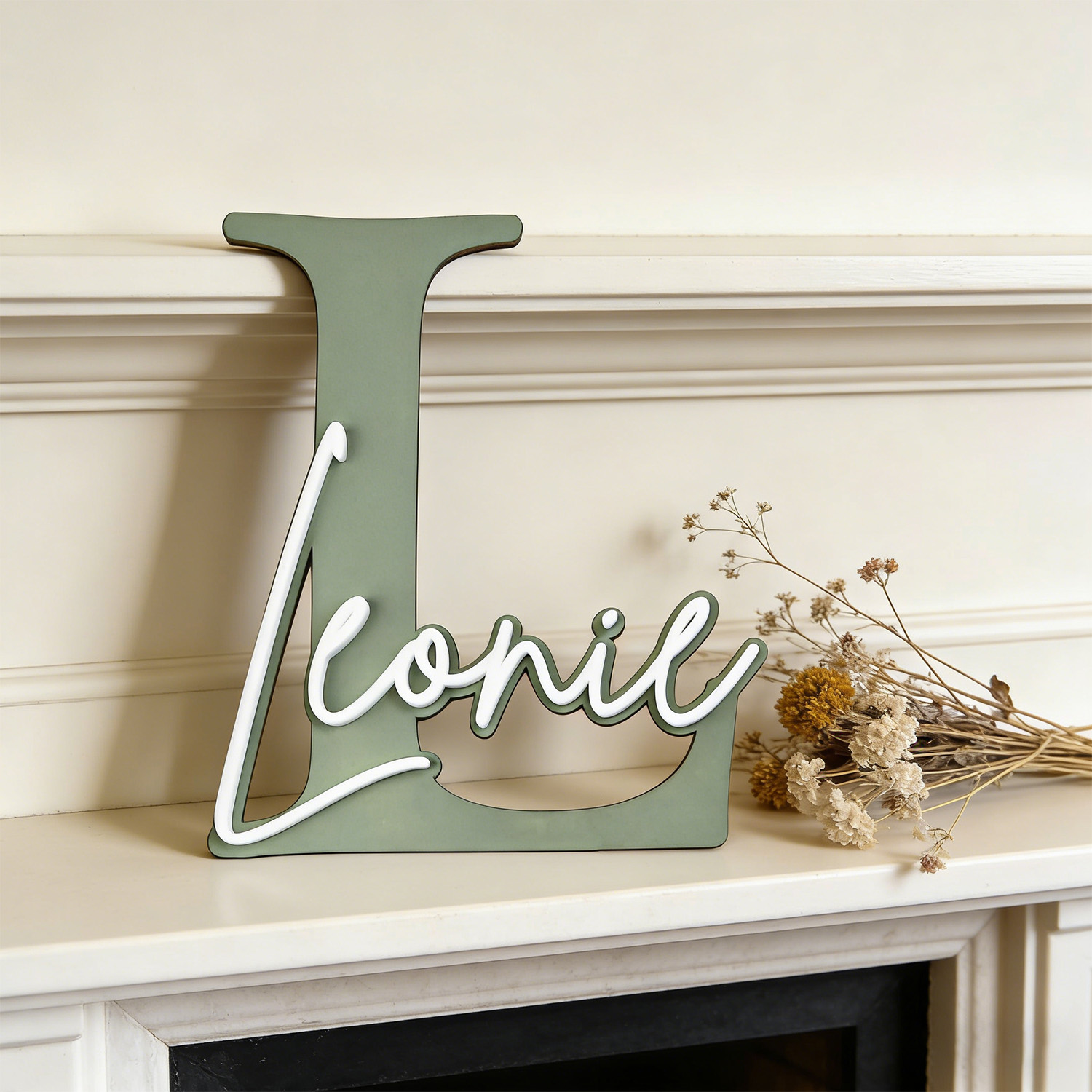 1pc Double-layer Wooden Name D - огляд і ціна Home Decor Zone