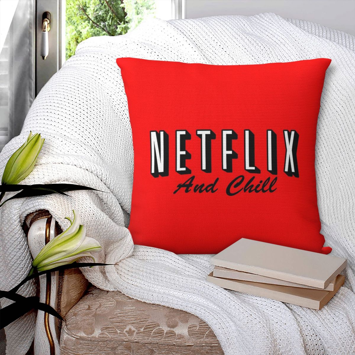 Netflix And Chill Red Square P - огляд і ціна Home Decor Netflix