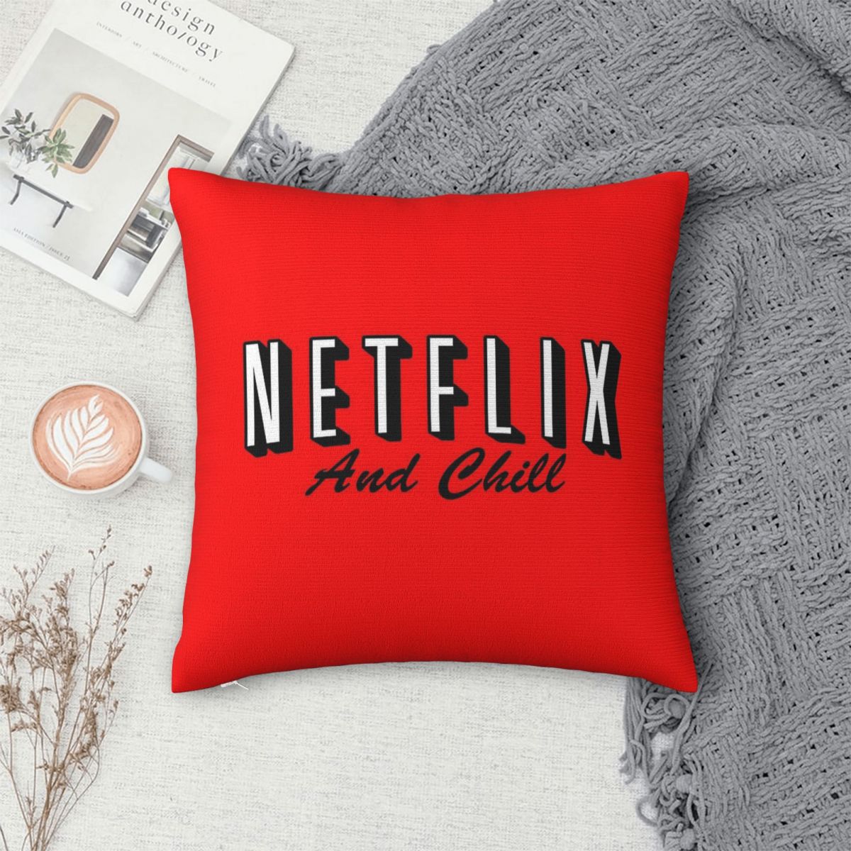 Netflix And Chill Red Square P - огляд і ціна Home Decor Netflix