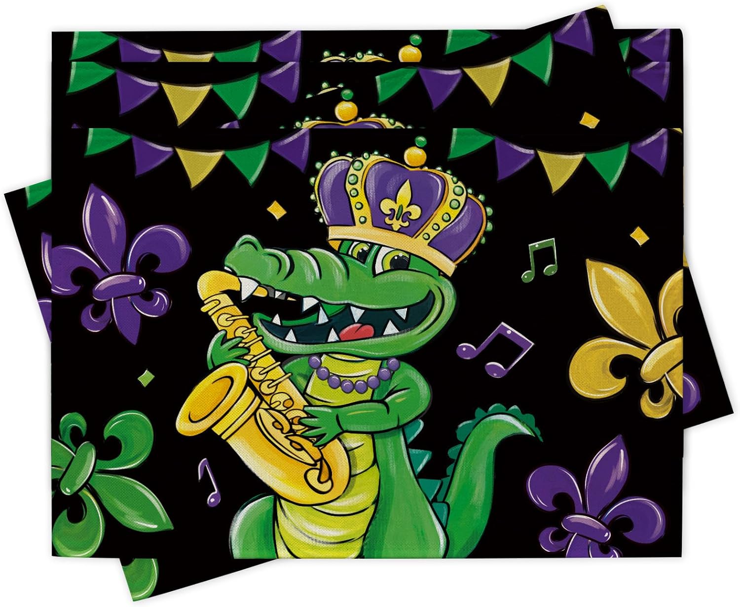 Mardi Gras Alligator Placemats - огляд і ціна Home Decor New Orleans