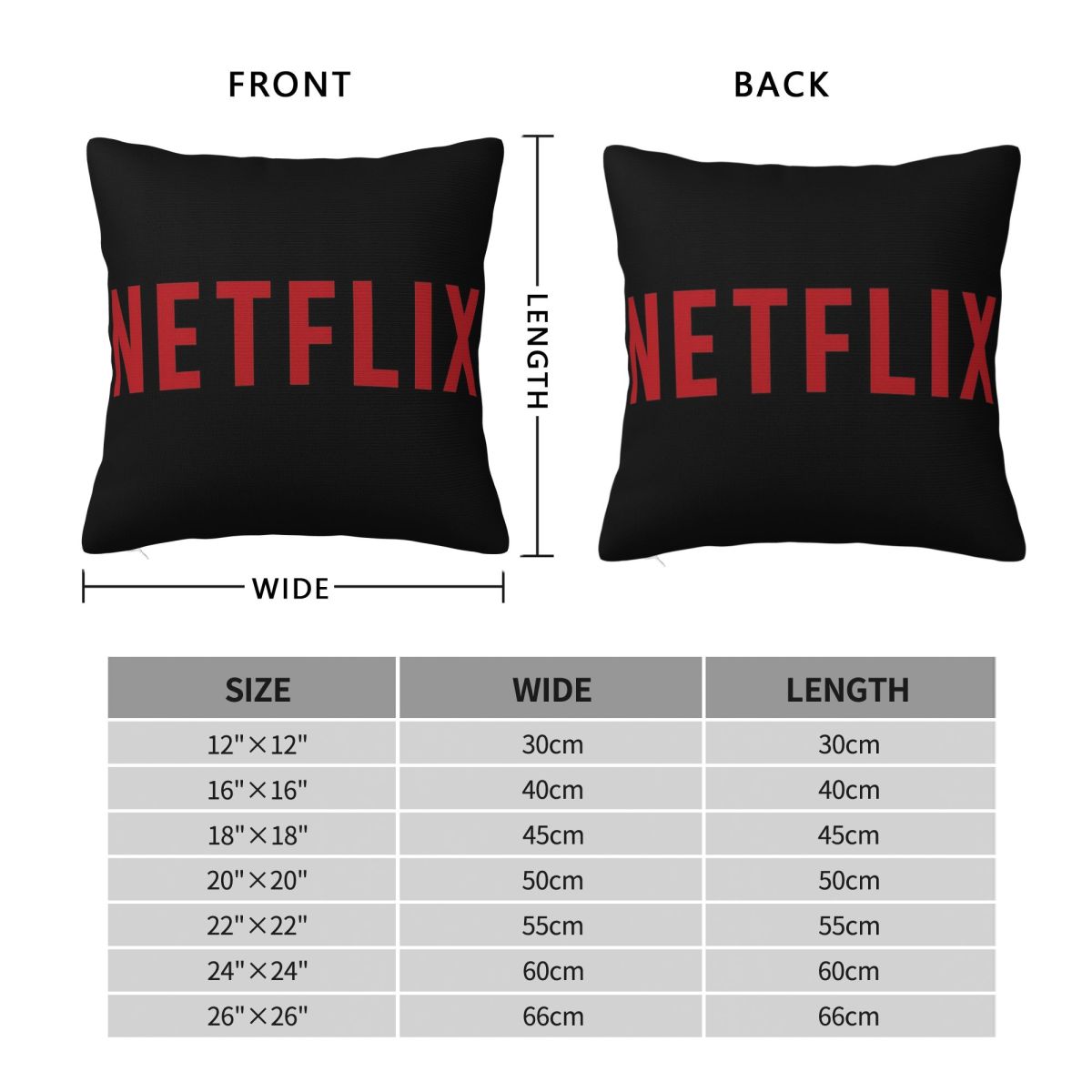 Netflix Logo Square Pillowcase - огляд і ціна Home Decor Netflix