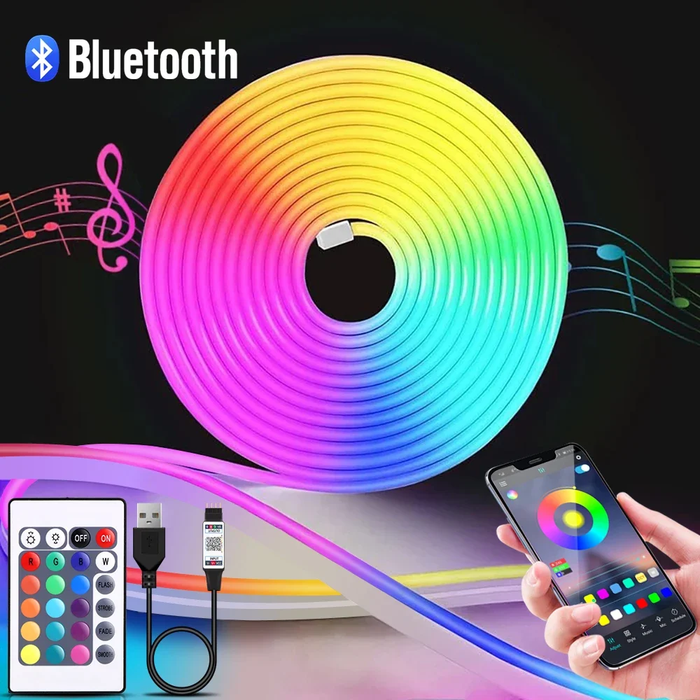1-5m RGB LED Neon Strip Light  - огляд і ціна Home Decor Zone